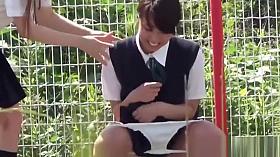 Japanese teens urinate
