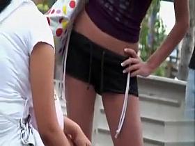 She wears short shorts in public