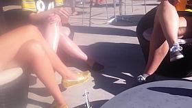 Hot White Crossed Legs