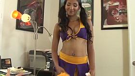 Bigtitted black cheerleader riding principal