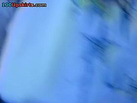 Striking ass cheeks up her petticoat