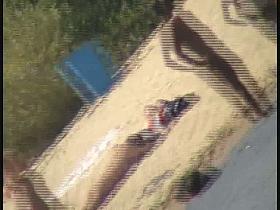 Sexy naked people in a beach voyeur video