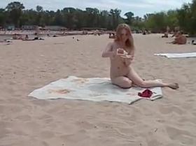 Teen nudists take off their clothes and play nude