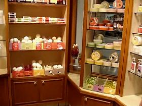 Busty girl tries to sell me perfumes