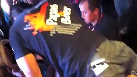 Everyone's touching the girl's tits!