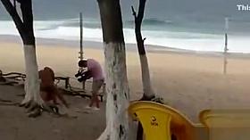 I caught two people copulating at the nearby beach