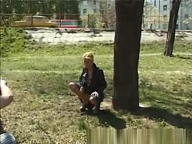 cute young babes peeing in nature