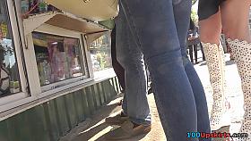 Provocative upskirt ass video with exciting babe