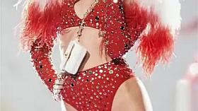 Miley Cyrus slideshow with erotic scenes in revealing outfits