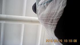 Nasty hunter goes crazy about upskirt white thong