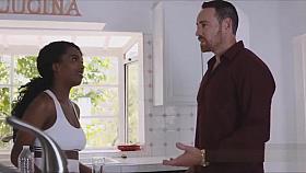 Dark skinned big tit tennis chick on cock