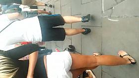 Blonde in White Shorts