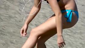 Ideal body for a bikini on the beach