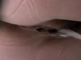 Short hair brunette spied pissing