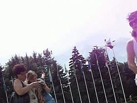 Teen was posing on the camera before the upskirt shooting