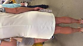 Hot woman g-string public