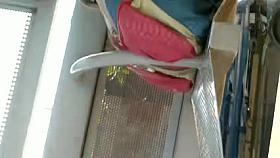 Upskirt at the bus stop