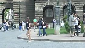 Public upskirt flashing