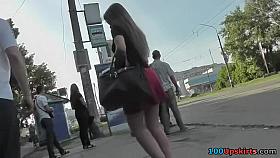 Very spruce outdoor upskirt