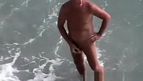 Licking pussy at beach