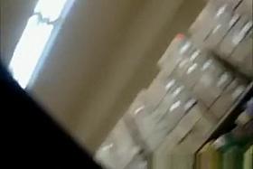 Supermarket Up-skirt thong