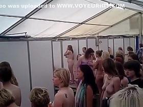 Hidden camera in improvised shower room