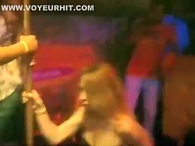 Impulsive babe dancing in the club