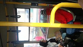 spy sexy mature in bus romanian