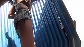 Nice ass in denim shorts