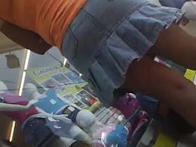 Upskirt mexican lady