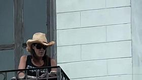 Ladies at the bar give us upskirt views