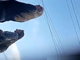 Sexy blonde nice ass and visible butt cheeks