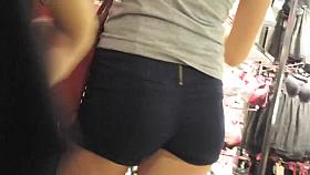 SEXY BLUE SHORT SHORTS