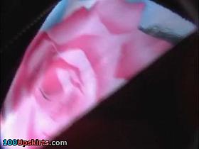 Bare buttocks upskirt scene