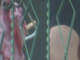 neighbor's upskirt on balkony