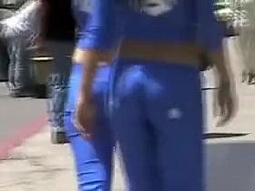 Fantastic race babes in skintight spandex outfits