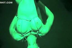 Nude art show with a naughty ballerina