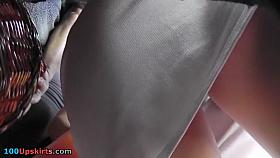 I got the quick peek of her good strap