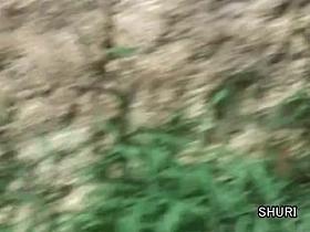 Sexy Japanese schoolgirl in a skirt sharking street video