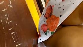 Upskirt Tight White panties