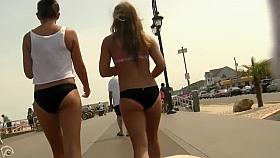 Let everyone see our juicy butts!