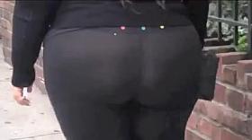 See Thru Tights - BBW in Black Spandex