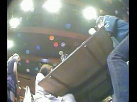 Hot blonde waitress upskirt voyeur vid