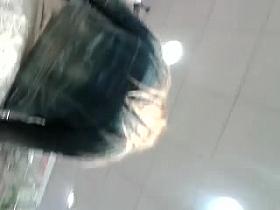 Upskirt cute teen looking for candy