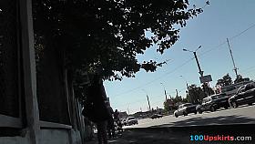 Hawt dark and red panty upskirting