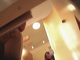 Real teen is voyeured in the changing room undressing