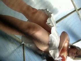 Public changing room blonde upskirt voyeur video