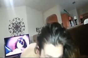 Brunette loves dick in her mouth