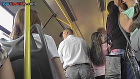 A-line skirt on the bubble butt in accidental upskirt