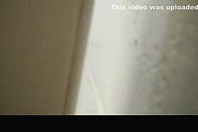 Ebony girl spied in public toilet